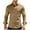 Khaki, variant on qelini Long Sleeve Work Shirts for Men Business Everyday with Pockets Solid Color Collared Botton Down