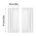 thumbnail image 3 of Linen Short Curtains Partially Covering The Light Solid-colored Window Curtains 2 Pieces, 3 of 6