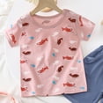 thumbnail image 6 of Gubotare Pajamas for Toddlers Little Boy Pajama Set Cotton Sleepwear Short Sleeve Pjs 5T 6T (Pink,5-6 Years), 6 of 6
