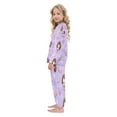 thumbnail image 4 of Fluffy Pajamas Set Fuzzy Winter Warm Pj Sets Pullover Tops and Long Pants Purple Adorable Mermaid X-Small, 4 of 8