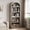 Gray, variant on Memoryfield 5 Shelf Arched Bookcase, 71.7" Tall Farmhouse Wooden Bookshelf, Open Display Storage Rack for Living Room, Home Office, White