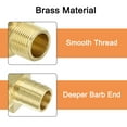 thumbnail image 4 of Brass Hose Barbed Elbow Fitting 1 Pack 3/4" Barb x 3/4" NPT Male 90 Degree Brass, 4 of 6