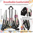 thumbnail image 4 of Herdesigns Wildflowers Botanical Large Backpack Set with Lunch Box Lightweight Water Resistant Travel Laptop Backpacks Casual Daypacks for Women Men, 4 of 8