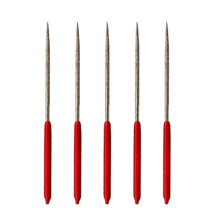 

5PC Round Diamond Needle Files Industrial Cutting Repair for Ceramic Glass 140mm