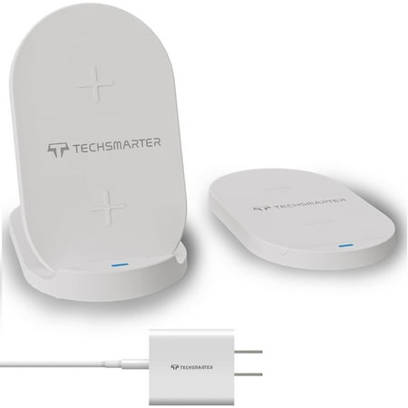 Techsmarter 15W Foldable Wireless Charger Pad & Stand with Wall Charger. Compatible with iPhone 14 13 12 11 XS XR X 8 Samsung Galaxy S22 S21 S20 S10 S9 S8 Techsmarter 15W Foldable Wireless Charger Pad & Stand with Wall Charger. Compatible with iPhone 14 13 12 11 XS XR X 8 Samsung Galaxy S22 S21 S20 S10 S9 S8