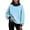 Light Blue, variant on Yotami Women's Color Block Mock Neck Sweatshirt, Fall Winter Fashion Long Sleeve Loose Fit Pullover Top for Casual, Daily, Soft Lightweight Oversized Sweatshirt