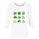 thumbnail image 2 of TaTaai Women St. Patrick's Day Printed 3/4 Sleeve Round Neck Tops Casual Loose Fashion Blouses Soft Stretchy Breathable Daily Holiday Party Wear Gift, 2 of 4