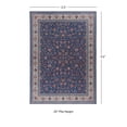 thumbnail image 3 of Contemporary Home Living 2.25' x 3.25' Botanical Floral Rectangular Area Throw Rug - Blue and Cream, 3 of 8
