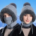 thumbnail image 5 of Unisex Winter Balaclava Hood with Face Mask and Neck Warmer,Cold Weather Ski Mask for Outdoor Activities,Soft Plush Thermal Hood for Skiing, Cycling,Adjustable Face Covering Winter Hat for Women Men, 5 of 9
