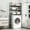 Black/White, variant on 3-Tier Over Washer and Dryer Shelves, Over Washer Shelf, Washing Machine Storage Rack - Adjustable Shelving for Small Spaces