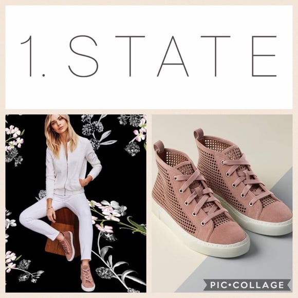 blush suede sneakers
