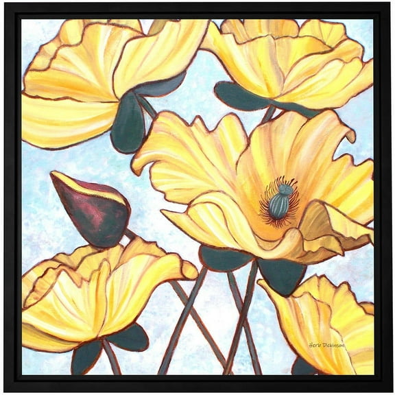 Herb Dickinson "Golden Blooms" Floater-Framed Gallery-Wrapped Canvas