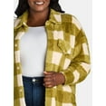 thumbnail image 4 of Terra & Sky Women's Plus Size Faux Shearling Shacket, Sizes 0X-5X, 4 of 5