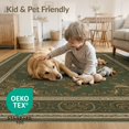 thumbnail image 4 of ODIKA 9'x12' Washable Area Rug Mid Traditional Century Scrollwork Balanced Composition Vintage for Master Suite, California King, Under Bed, Non-Shedding, Easy Care, 4 of 7