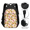 thumbnail image 3 of Pofeuu Hamburger Pizza Coke Print Storage Laptop Backpack with USB Charging Port[Water Resistant] College Computer Bookbag Fits, 3 of 7