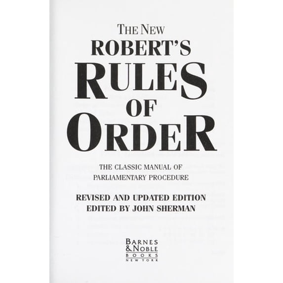 Pre-Owned The New Robert's Rules of Order