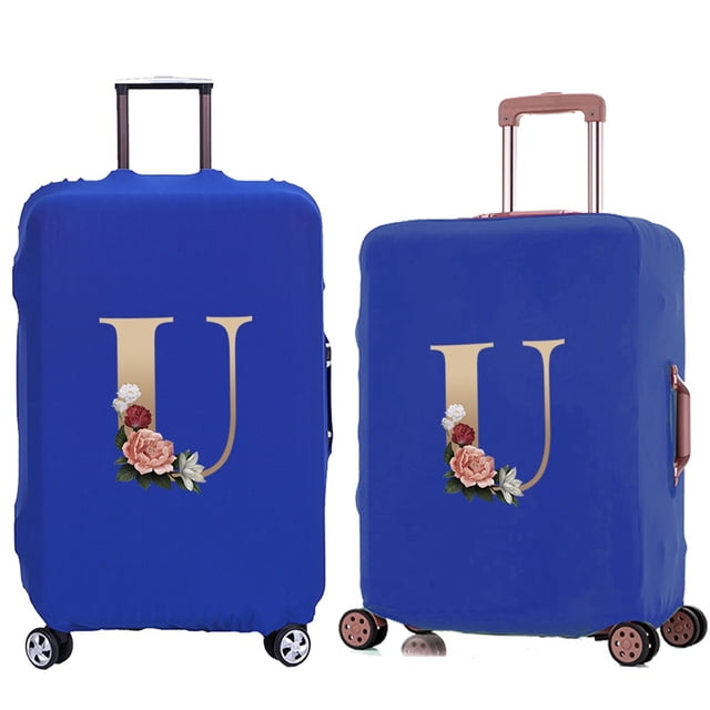 Luggage Cover Travel Suitcase Protective Cover for Trunk Case 18 '' -28 '' Foldable Elastic Suitcase Cover Gold Pattern 8gold U M