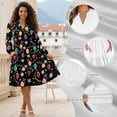 thumbnail image 6 of Uorisanigo Christmas Lights Casual Dress for Women Size S Long Sleeve Casual Midi Dress Ruffled Tiered Elegant Lightweight Fashion Clothing Christmas Dresses, 6 of 7