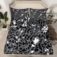 thumbnail image 2 of Feelyou Cartoon Leopard Print Twin Sheet Sets, Grey Polkadots Bedding, 3-Piece, 2 of 7