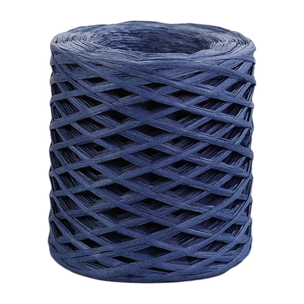 Cinta de papel de rafia de 75 pies, decorativa, duradera, reciclable, para envolver regalos. Azul oscuro