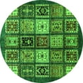 thumbnail image 1 of Ahgly Company Indoor Round Abstract Green Modern Area Rugs, 8' Round, 1 of 4