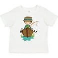 thumbnail image 3 of Inktastic Fishing Boy, Fisherman, Fishing Rod, Brown Hair Boys Toddler T-Shirt, 3 of 5