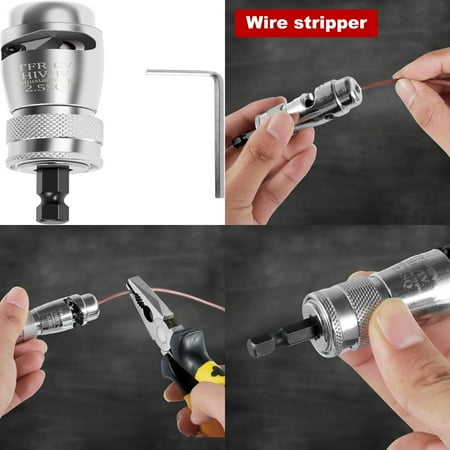 

Top-notch Efficient High-Quality Blue Portable Aluminum Alloy Cable Stripping Tool Set with Cutter and Wrench - Convenient Set for Power Drill or Screwdriver - Ideal for Drilling Cables w