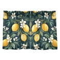 thumbnail image 7 of Yayeee Kitchen Curtains Tier Pair Light Filtering 27"x24" Rod Pocket Short Cafe Window Panel, Floral Lemons, 7 of 7