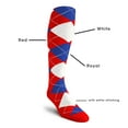 thumbnail image 2 of Golf Knickers Colorful Knee High Argyle Cotton Socks For Men Women and Youth - 5K: Red/White/Royal - Youth, 2 of 2