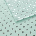 thumbnail image 5 of Comfort Classics Metallic Dot Printed Sheet Set, Twin, Aqua/Silver, 5 of 7