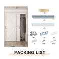 thumbnail image 4 of 72" x 80" Space-Saving K-Type Sliding Closet Door - Wood Grain Door Panel, Includes Complete Hardware Set, 4 of 6
