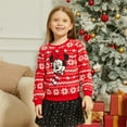 thumbnail image 4 of Disney Girls Fleece Sweatshirts Family Matching Minnie Mouse Ugly Christmas Snowflake Graphic Pullover Tops, 4 of 7