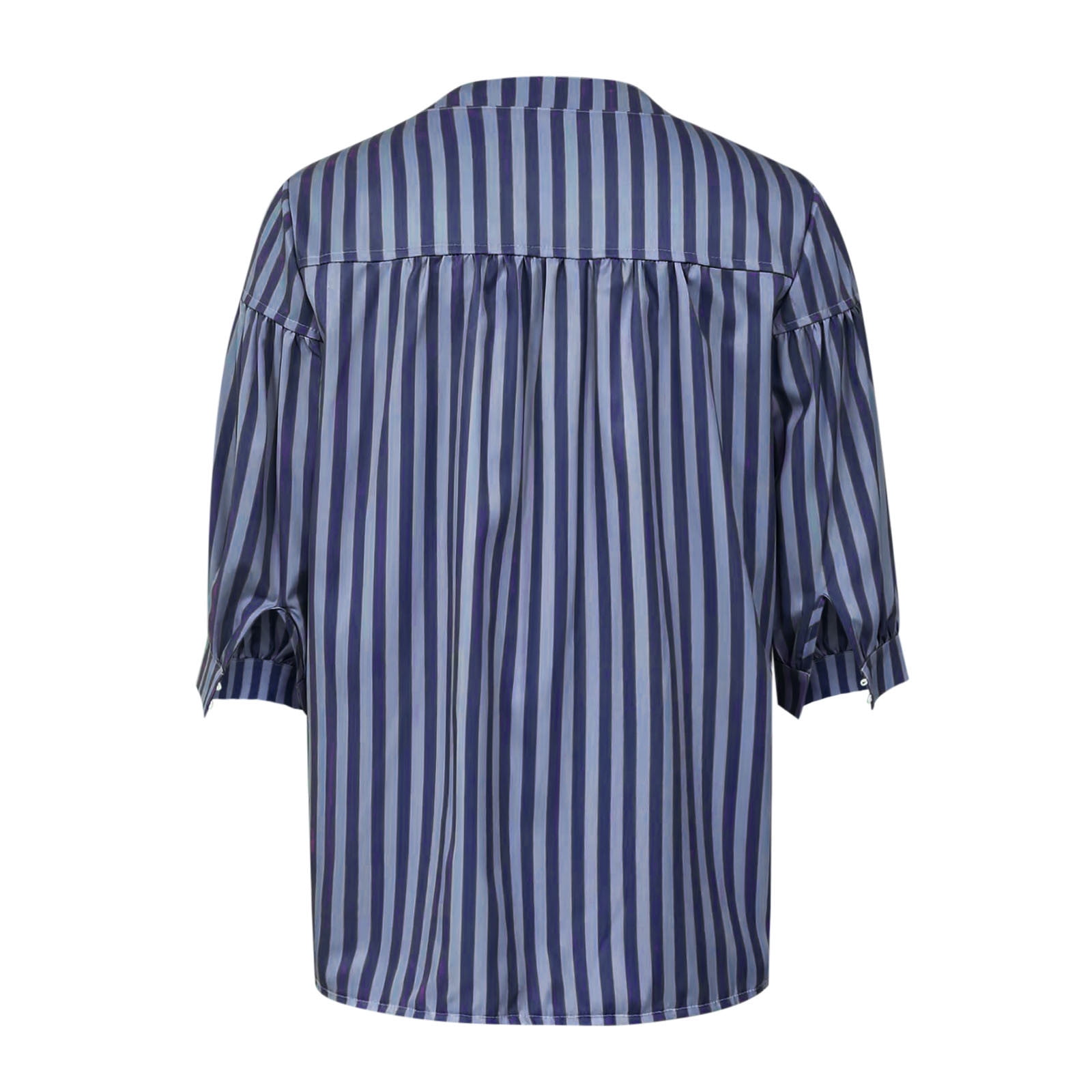 Striped Boho V Neck Blouse