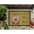 thumbnail image 3 of Caroline's Treasures BB1452JMAT Yorkie Yorkishire Terrier Spoiled Dog Lives Here Door Mat, Indoor Rug or Outdoor Welcome, 3 of 4