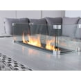 thumbnail image 4 of Abrihome New 5-Piece Wicker Outdoor Conversational Sofa Set with Fire Pit Table and Ottoman ,Gray, 4 of 8