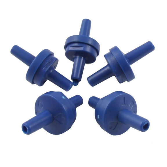 Unique Bargains 5 Pcs Aquarium Fish Tank Blue Plastic Air Pump Check Valves
