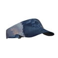 thumbnail image 2 of Yiaed Cloud Wolf Print Sport Sun Visor Hats Adjustable Empty Top Baseball Cap Cotton Ball Caps for Women and Men, 2 of 5