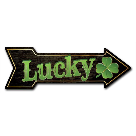 SignMission 6 x 18 in. Indoor & Outdoor Decor Direction Sticker Vinyl Wall Decals - Lucky - 24 in.