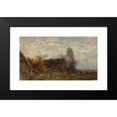 thumbnail image 2 of Roman Kazimierz Kochanowski 14x10 Black Modern Framed Museum Art Print Titled - Countryside Landscape with a Farmyard (Between 1890 and 1900), 2 of 5