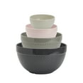 thumbnail image 5 of Tabletops Gallery Hobnail Style 4 Piece Timeless Grey Stoneware Nesting Mixing Bowl Set for Baking and Cooking, 5 of 8