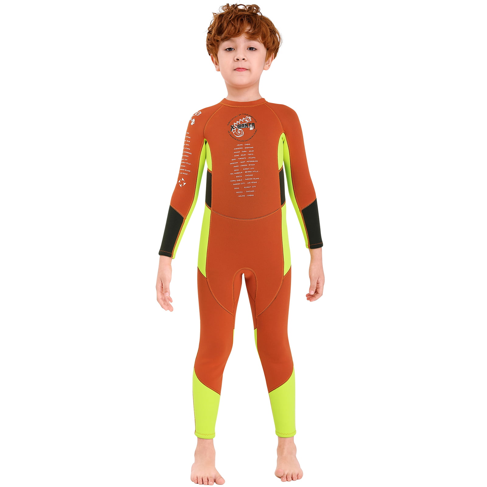 Details about   HISEA Neoprene One-piece Long Sleeves Boy Wetsuit Diving Suit Keep Warm M123 