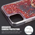 thumbnail image 2 of BPC Sparkle Case Liquid Quicksand Ring Back Cover for iPhone 13 Pro 6.1 Green, 2 of 5
