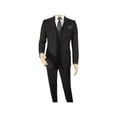 thumbnail image 2 of Men Suit BERLUSCONI Turkey 100% Italian Wool Super 180's Vested #Ber19 Black, 2 of 11