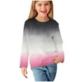 thumbnail image 2 of FamilyThread Girls Casual Short/Long Sleeve T Shirts Crewneck Tunic Tops Kids Fashionable Graphic Tee Blouses For 3-13Y, 2 of 6