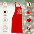 thumbnail image 3 of Christmas Baking Apron for Women Men, Holiday Baking Gifts for Bakers, Red Xmas Kitchen Cooking Aprons with 2 Pockets, Cute Christmas Aprons Gift for Mom Wife Sister - Tis The Season to Bake Cookies, 3 of 4