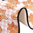 thumbnail image 6 of SKYSONIC 2X6 Feet Christmas Gingerbread Winter Runner Rug with Rubber Backing, Pink Check Non Slip Entryway Rug Runner Washable Soft Area Rug Carpet for Hallway Bedroom Kitchen Decor, 6 of 6