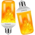 thumbnail image 1 of Hompavo 【Actualizado】 Bombillas LED de llama, 4 modos de bombillas parpadeantes con efecto al revés, bombilla de llama base E26/E27 para Halloween, Navidad, fiesta, decoración del hogar interior y ext, 1 of 4