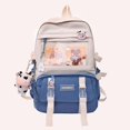 thumbnail image 1 of Harajuku Style Cartoon Graphic Women's Backpack - Large Capacity & Colorblock Design!, 1 of 4