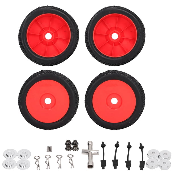 Neumático De Repuesto RC, 4 PCS Plástico De Goma Resistente Al Desgaste RC Neumático De Banda De Rodadura Cerrado X600 Fácil De Instalar Para Mantener ANGGREK Rojo