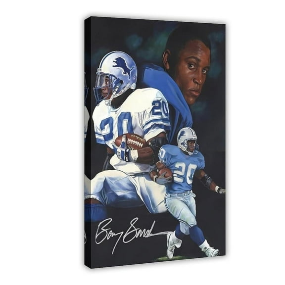 American Football Barry Sanders Posters Sports Star 03 Canvas Poster